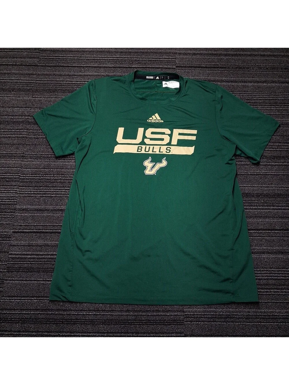 Adidas South Florida USF Bulls Performance T-Shirt Men’s Large Green NCAA